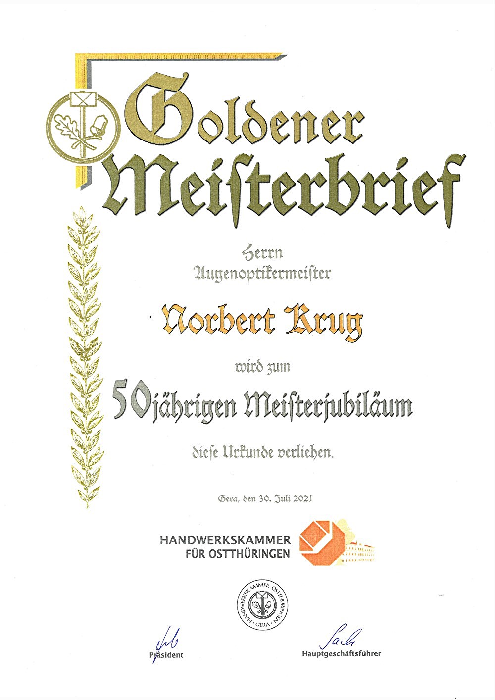 50 Jahre Meisterbrief